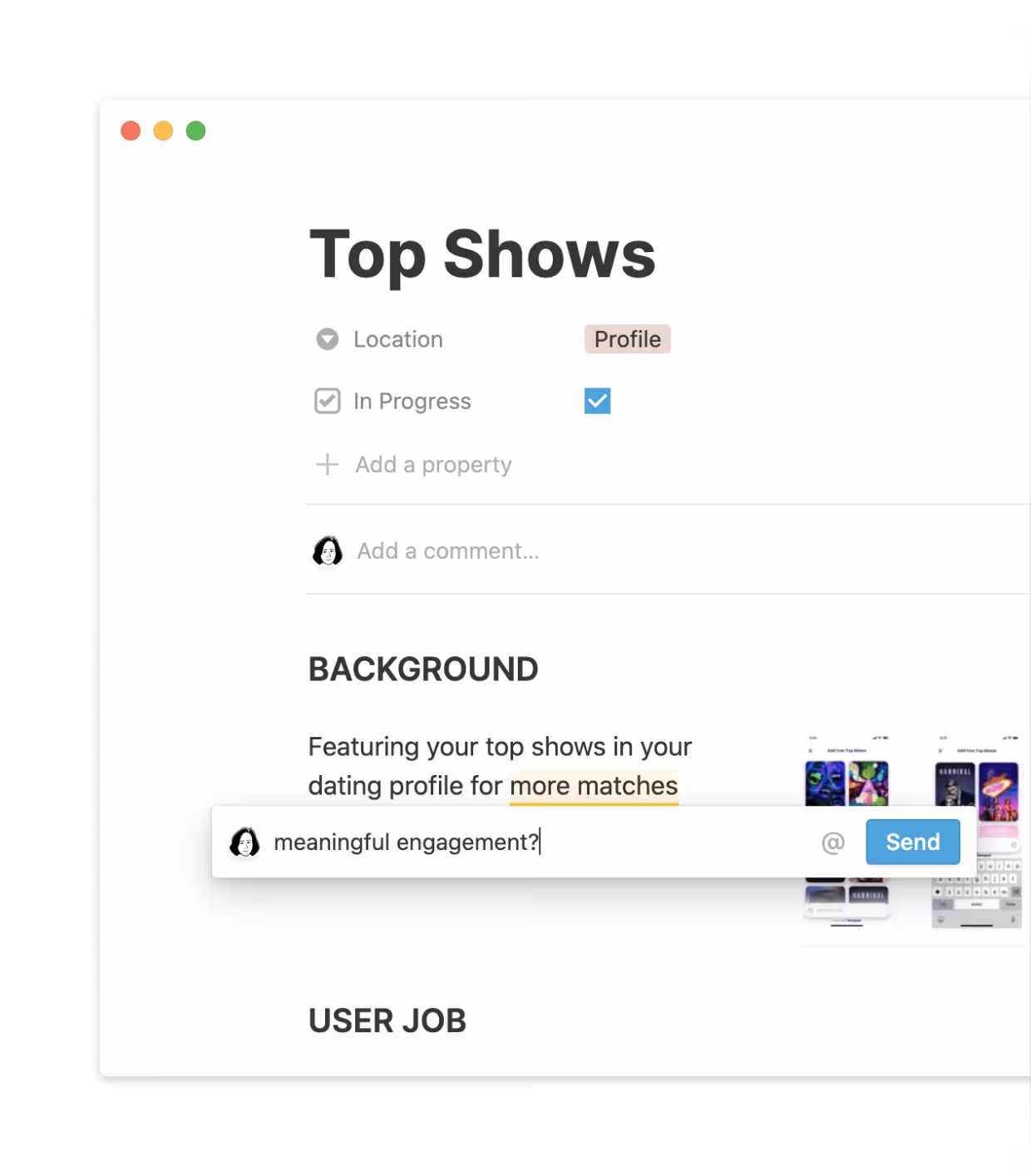 Creating a template for specs in Notion allows for easy documentation and collaboration.