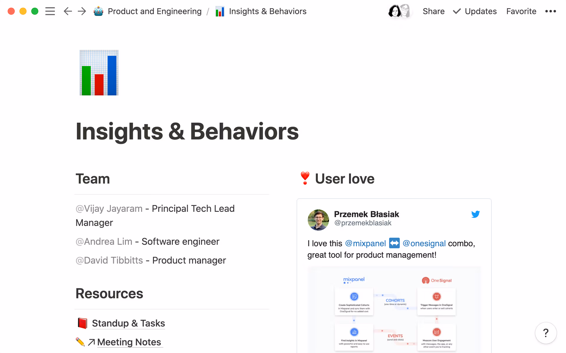 Anyone can learn about Vijay's team and their current priorities.