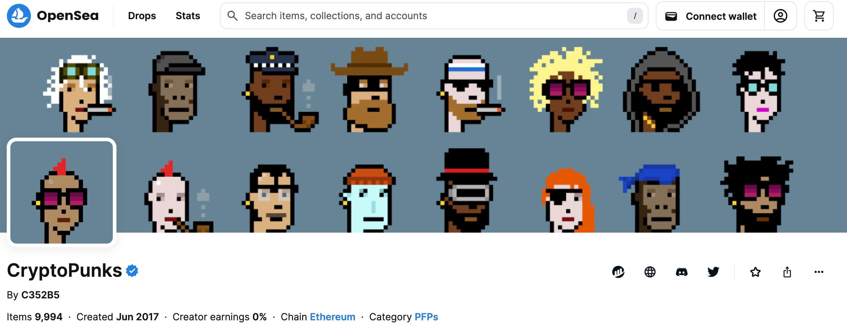 CryptoPunks by Larva Labs