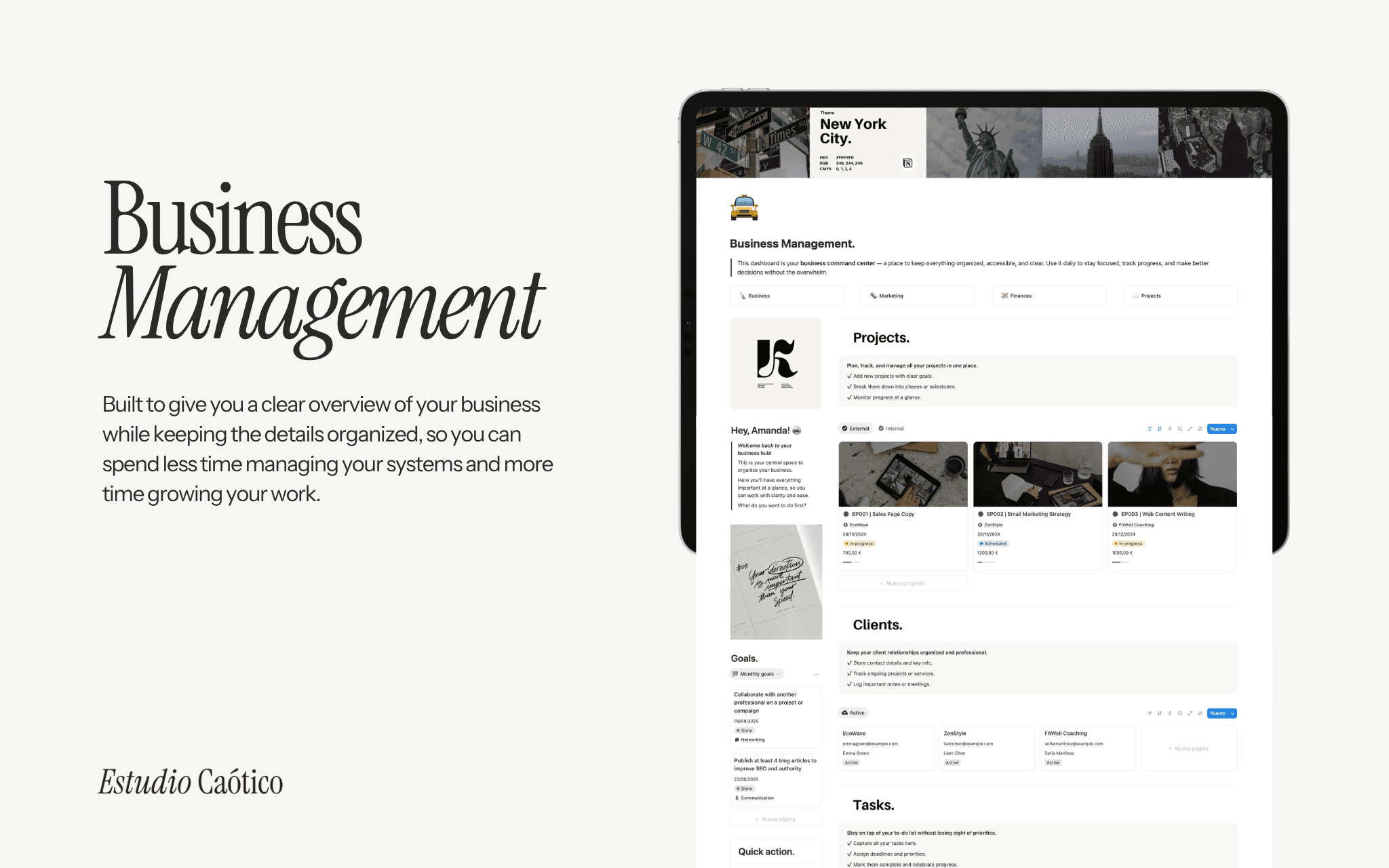 Business Management Workspace